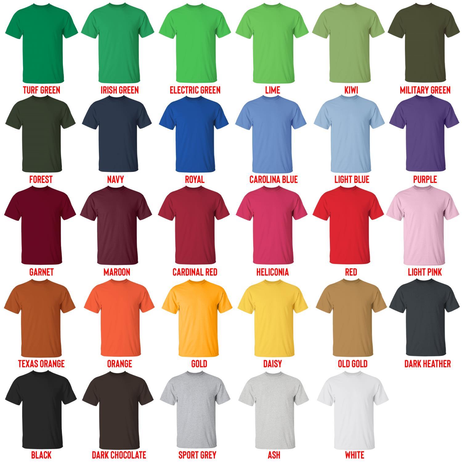 t shirt color chart - Black Clover UK Shop