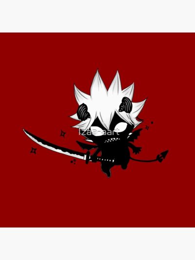 Alternative view of Scribble Devil Style Black Clover Throw Pillow
