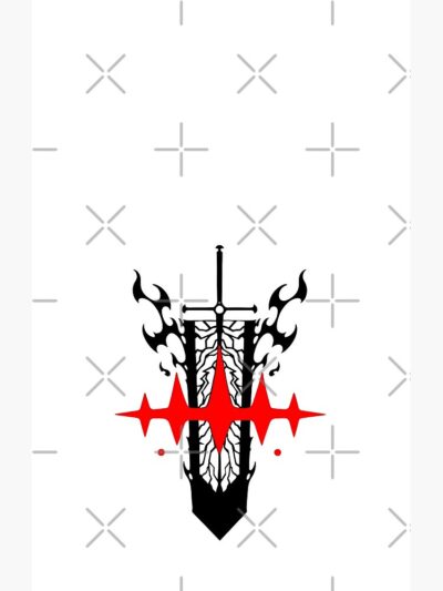 Alternative view of Black Clover Dark Fantasy Sword Warrior Shower Curtain