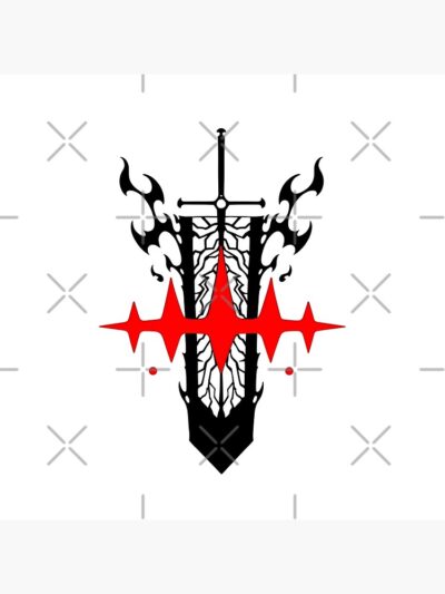Alternative view of Dark Fantasy Sword Warrior Black Clover Tapestry