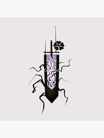Alternative view of Black Clover Scribble Anti Magic Sword Tapestry