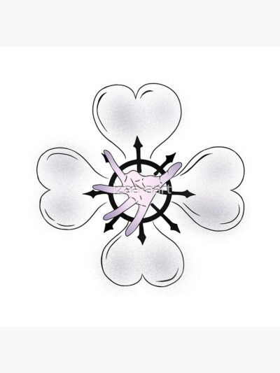 Alternative view of Doodle Clover Art Black Clover Tapestry