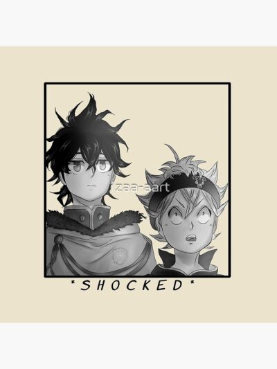 Alternative view of Black Clover Scribble Shocked Expression Tapestry