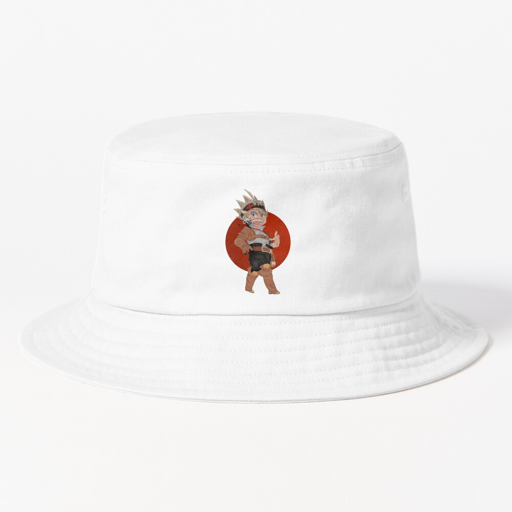 Black Clover Doodle Red Bull Style Bucket Hat