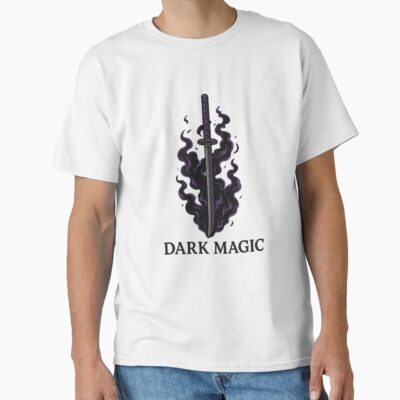 Alternative view of Black Clover Dark Magic Katana Yami Design T-shirt