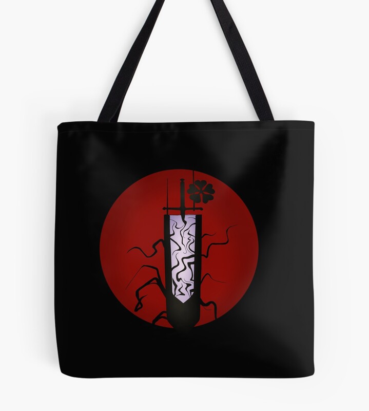 Doodle Sword Warrior Black Clover Tote Bag