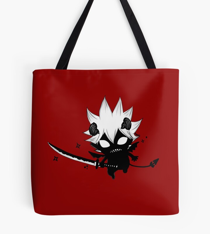 Scribble Devil Style Black Clover Tote Bag