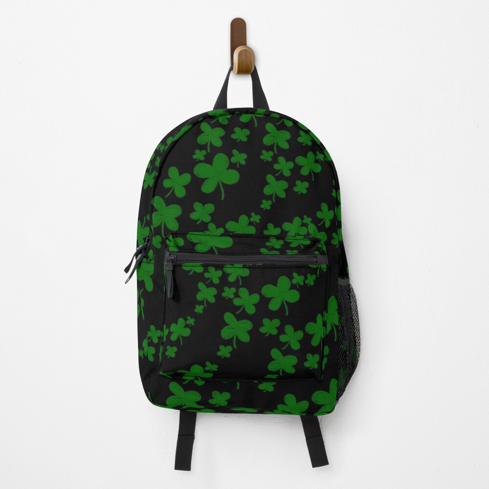 Black Clover Lucky Shamrock Pattern Backpack