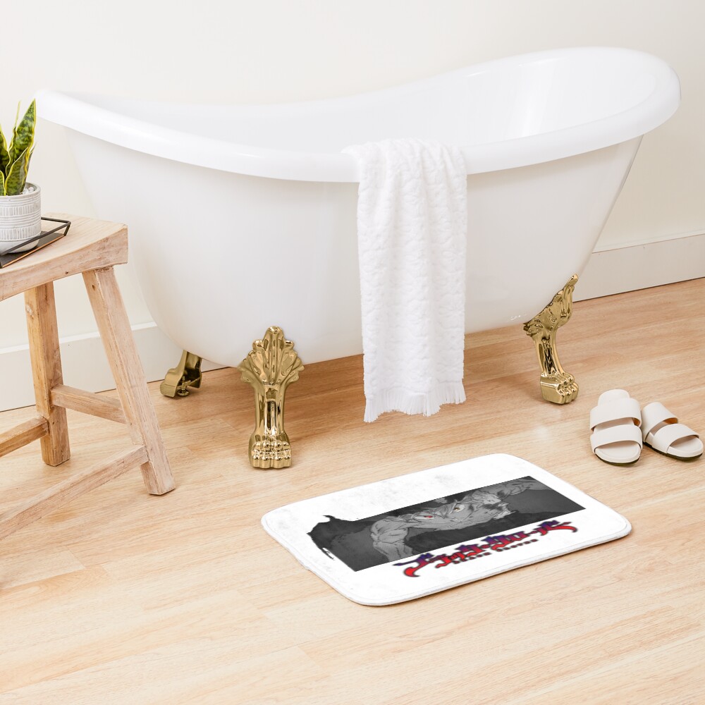 Scribble Black Bull Black Clover Bath Mat - Image 2