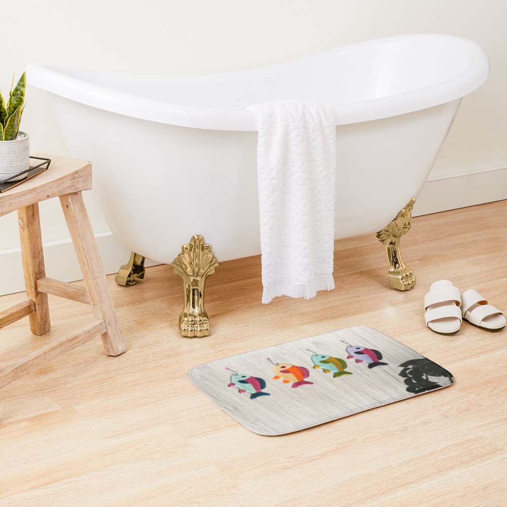 Black Clover Elegant Asta Chibi Glass Art Bath Mat - Image 2