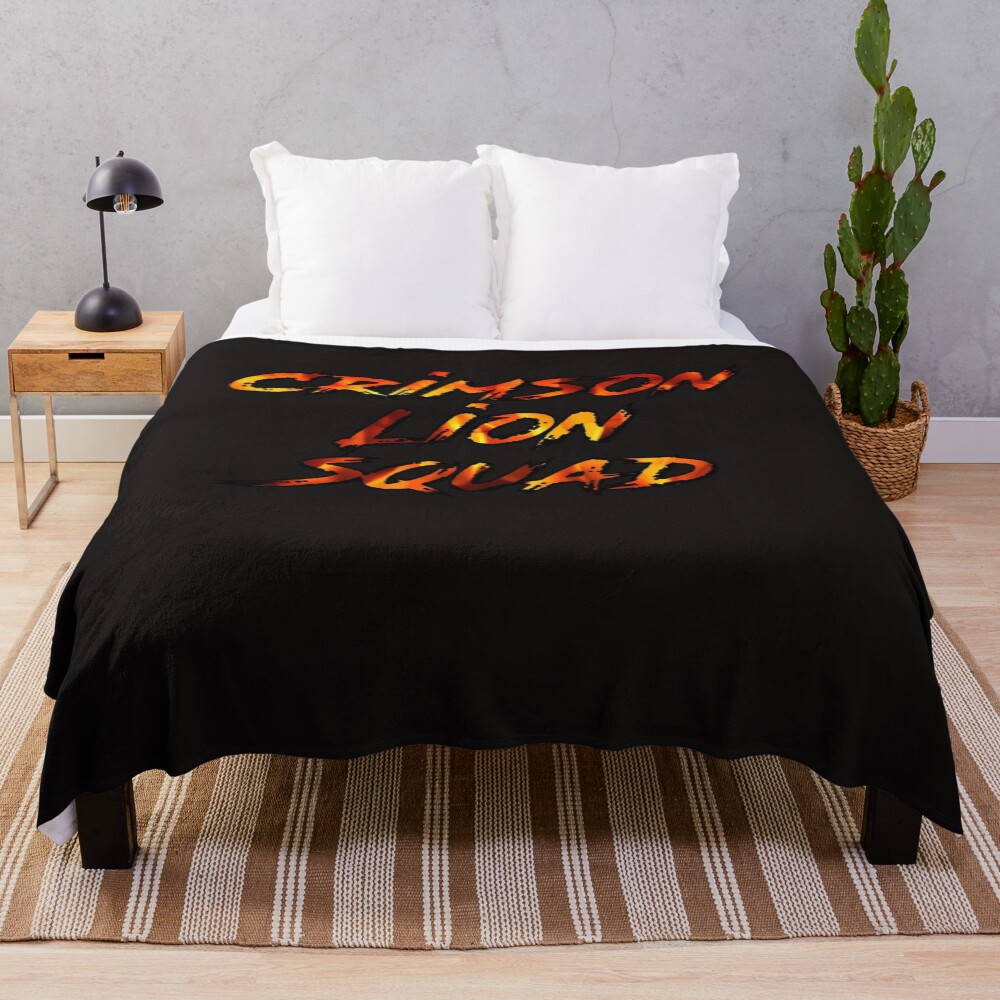 Black Clover Crimson Lions Squad Throw Blanket
