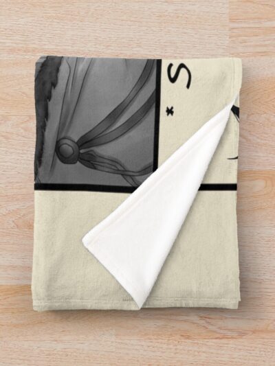 Alternative view of Black Clover Scribble Shocked Expression Throw Blanket
