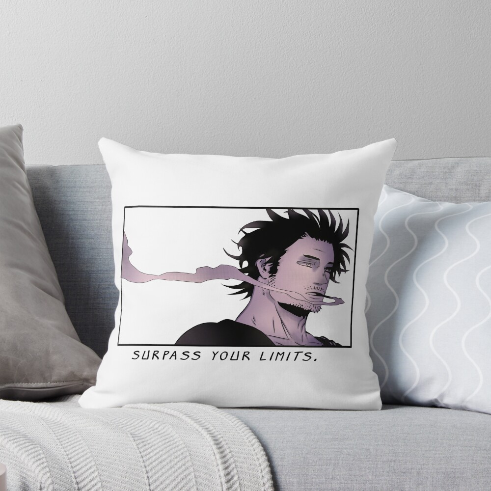 Black Clover Doodle Sukehiro Style Throw Pillow