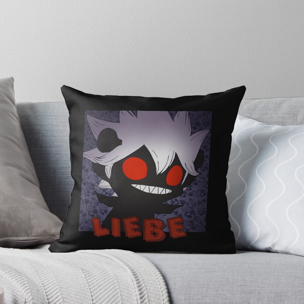 Black Clover Scribble Devil Companion Throw Pillow