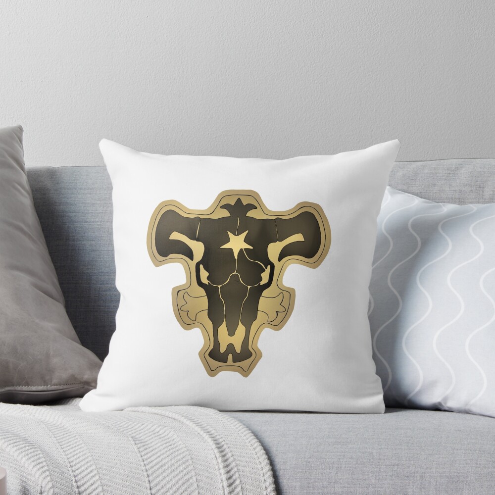 Doodle Best Squad Black Clover Throw Pillow