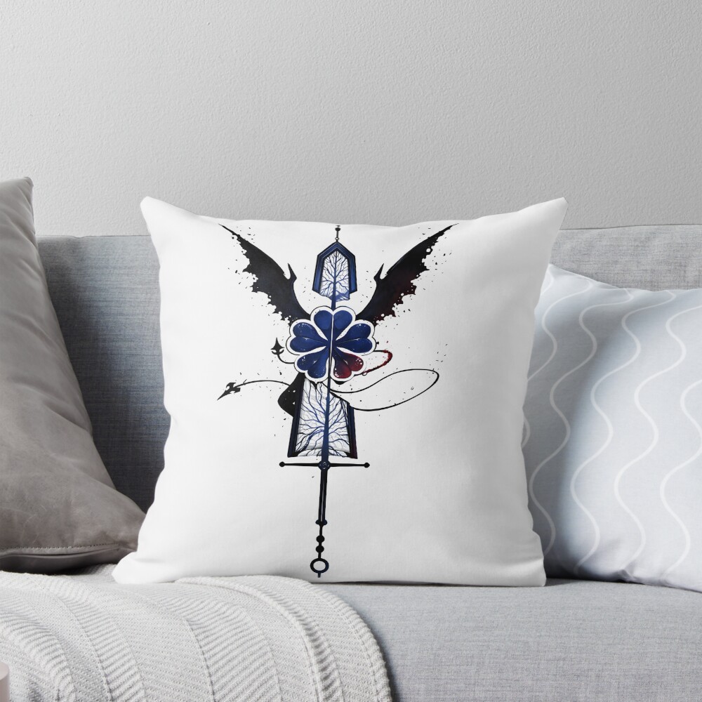 Asta Black Clover Magic Knight Throw Pillow